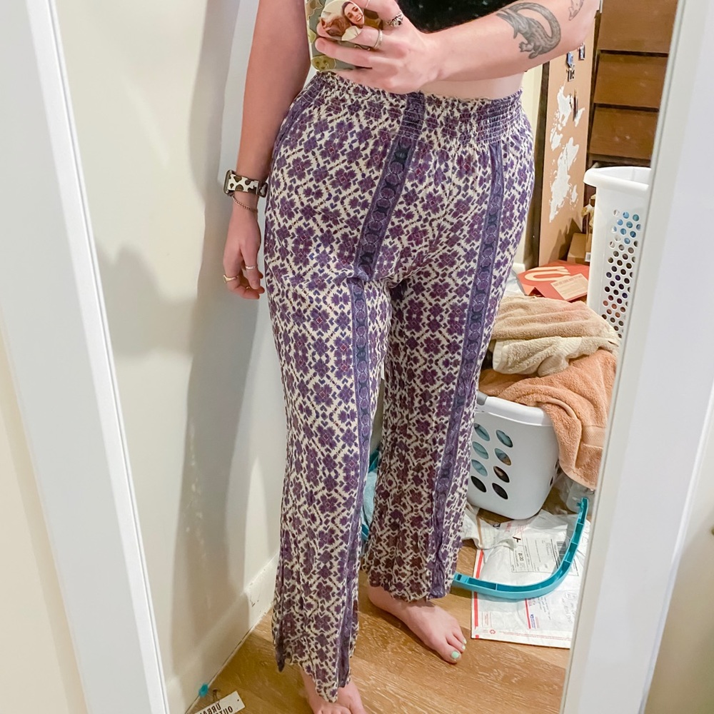 Brandy Melville Alexah purple wide leg pants